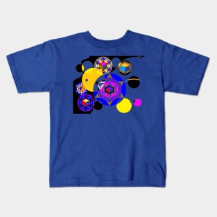 My design of Suns, Cubes and Planets Kids T-Shirt